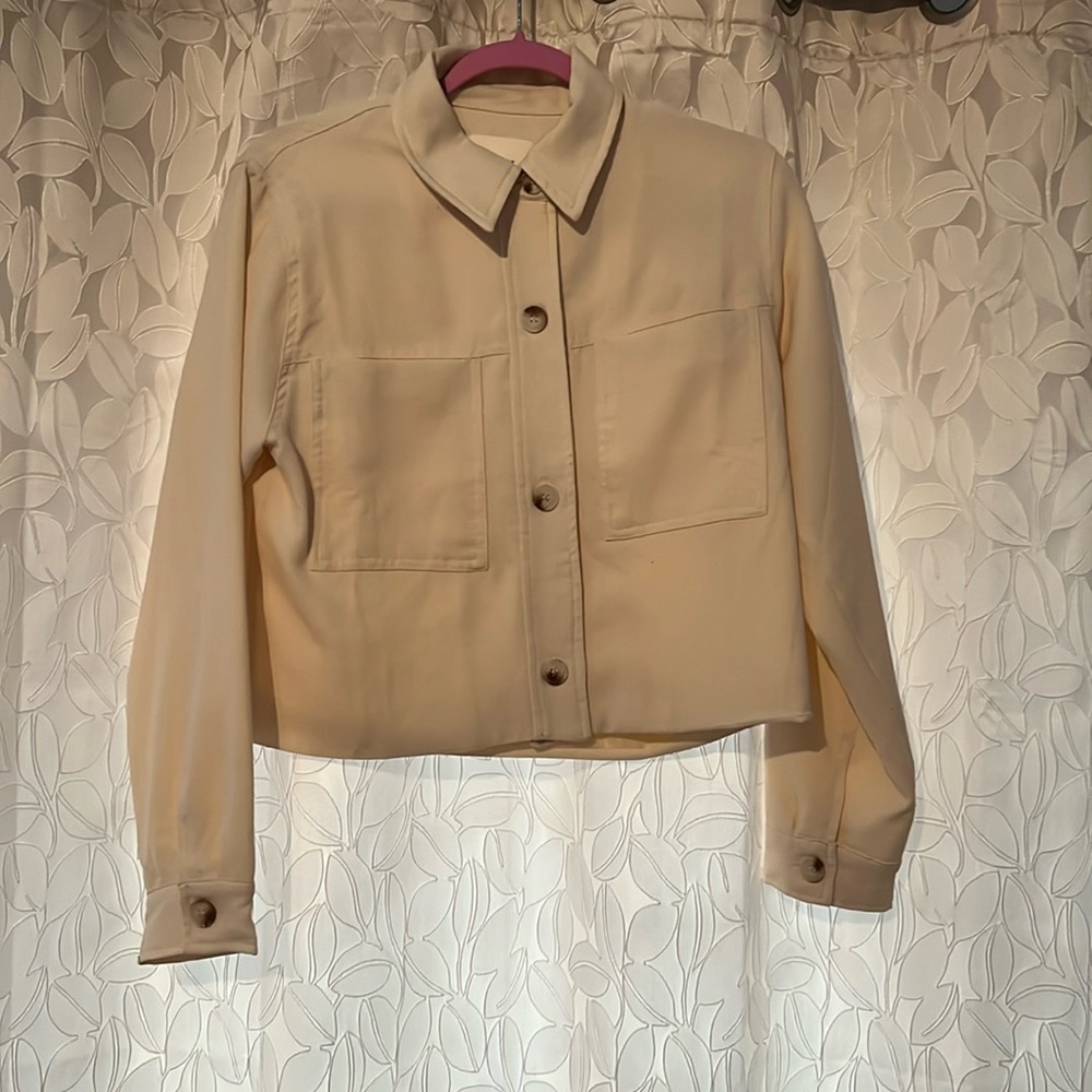 Shop worth collective Cropped cream jacket